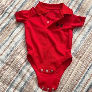 Under Armour Red Infant Polo Bodysuit